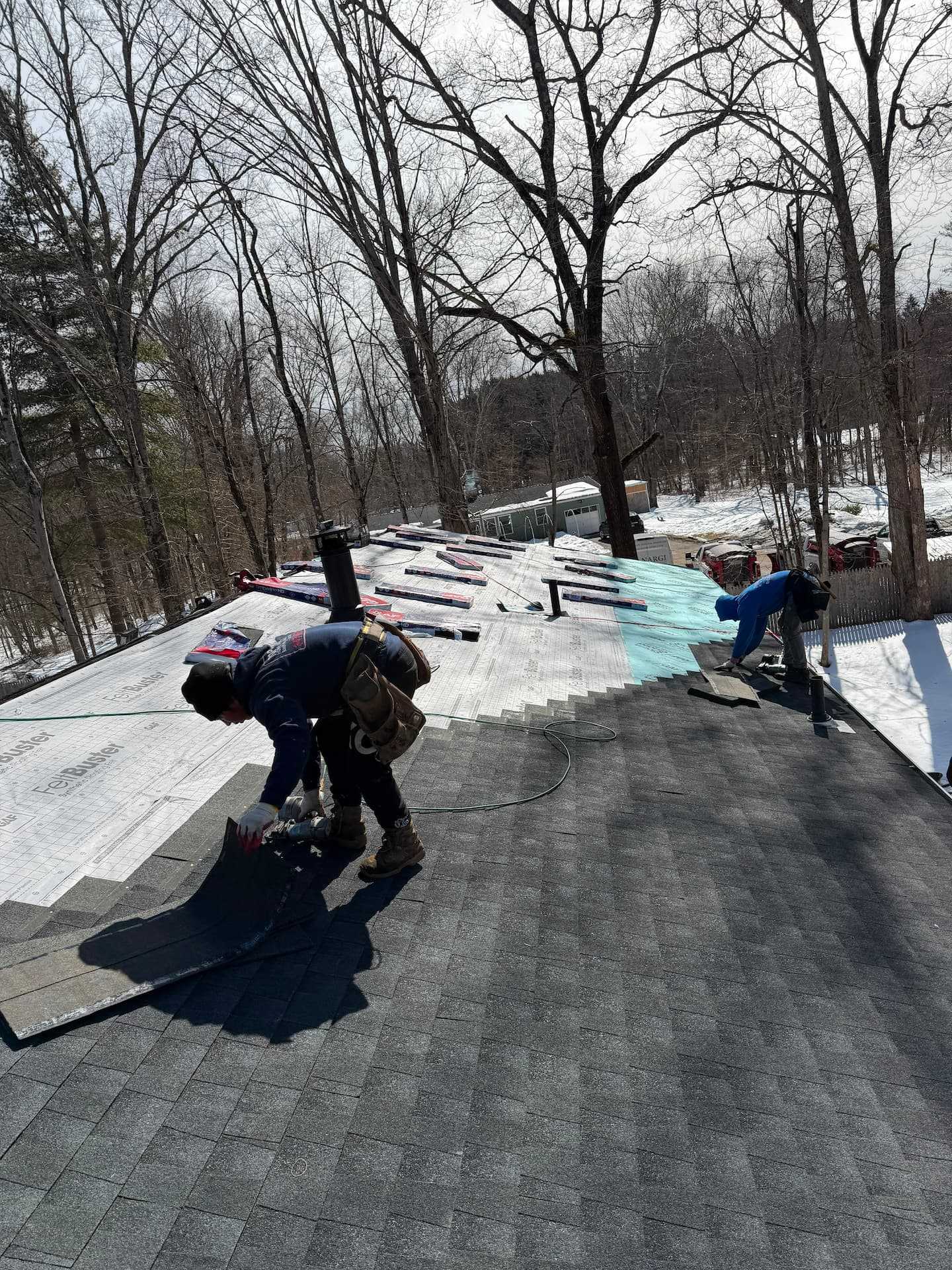 New asphalt shingle roof on a home in Yorktown Heights, NY