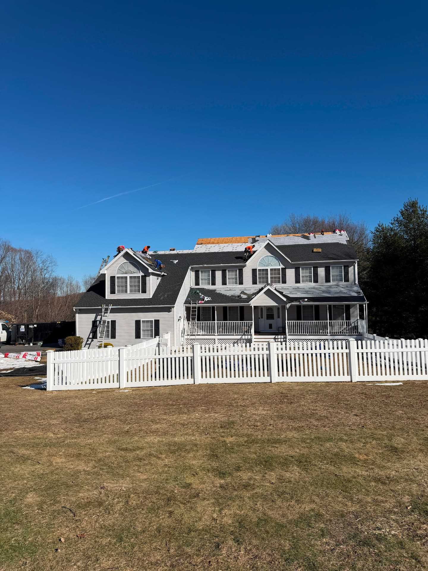 After: Storm damage repair and re-roof in Katonah, NY