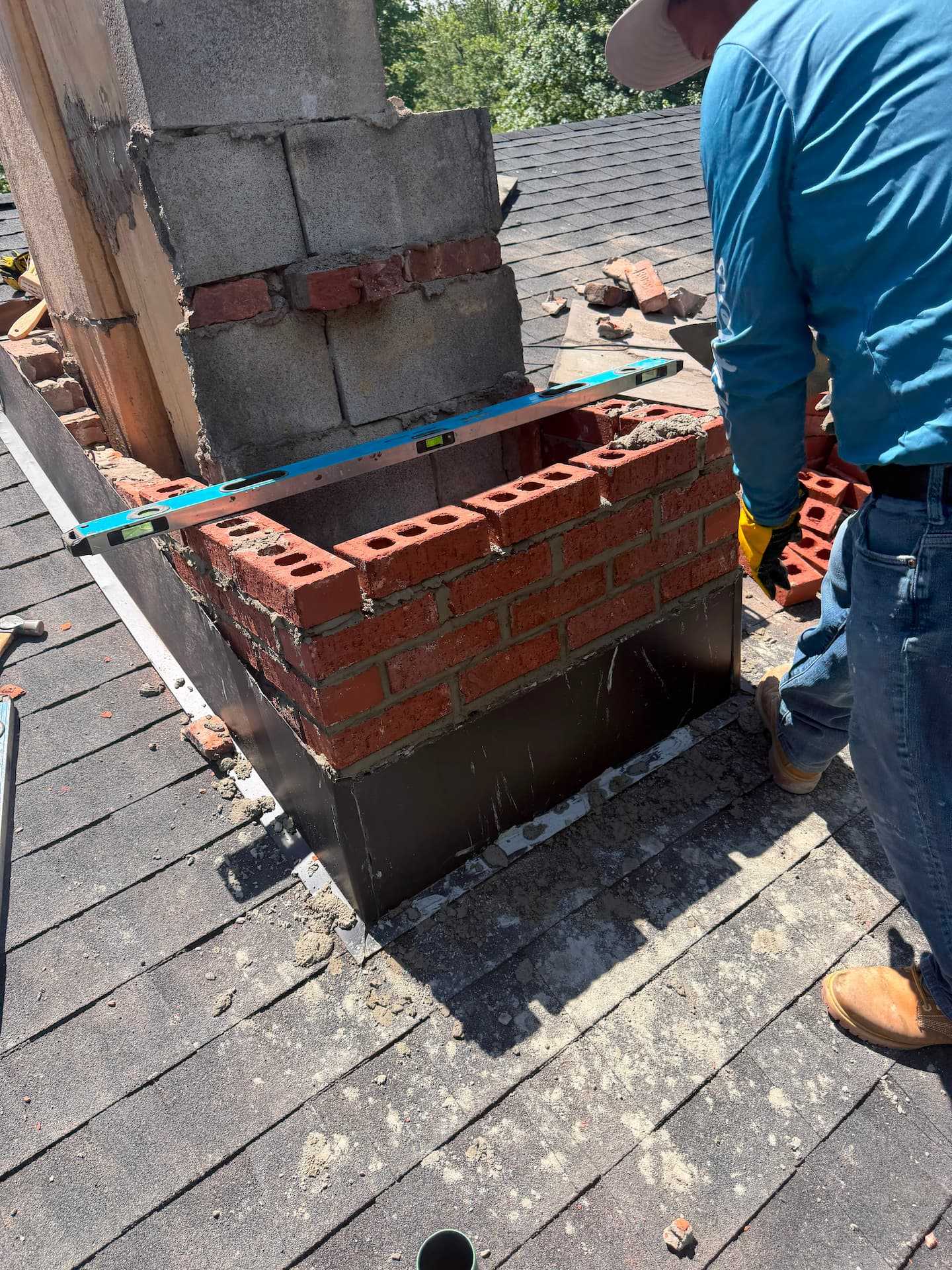 Before: Chimney rebuild in Yorktown Heights, NY