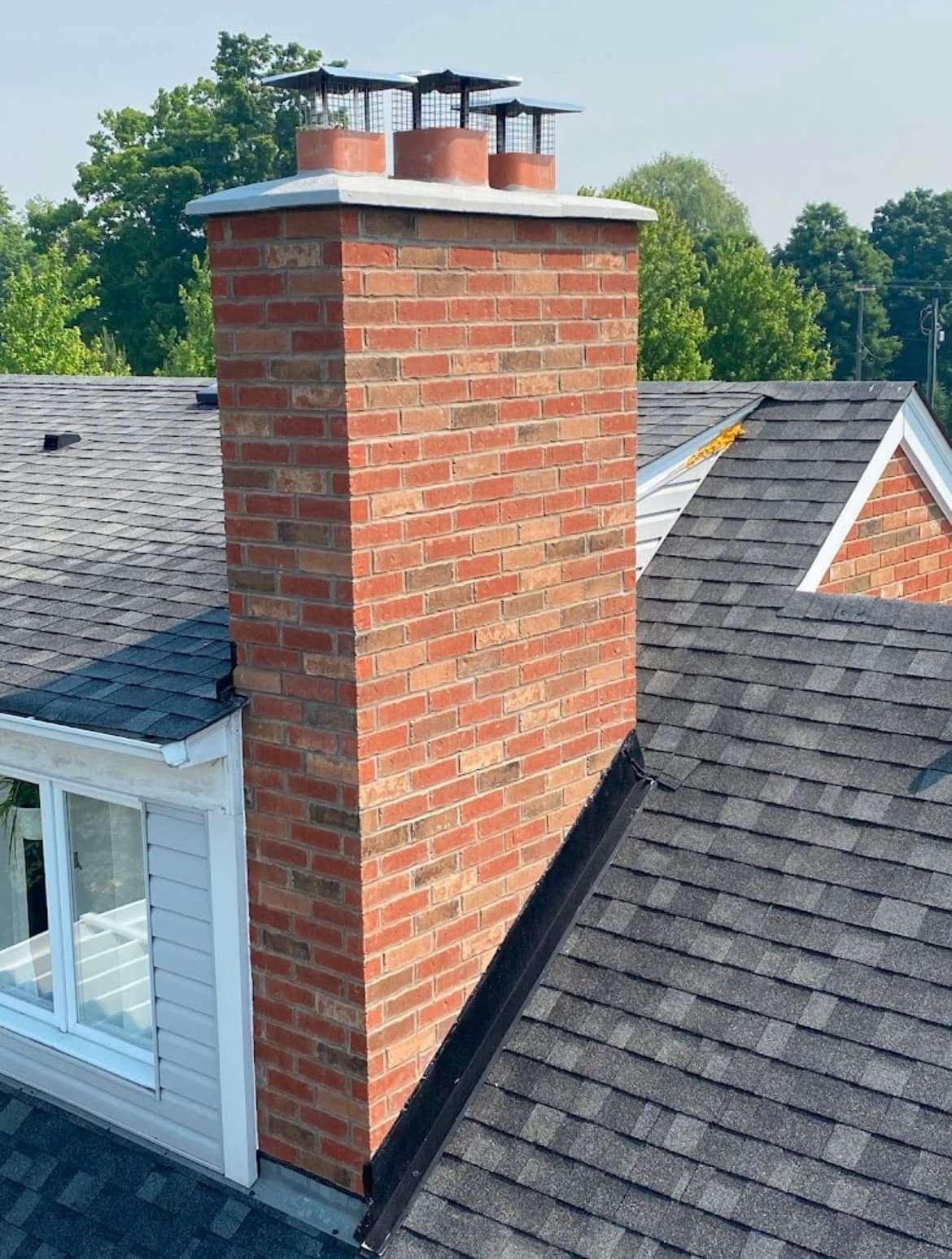 Chimney and roofline on a completed VT1 project