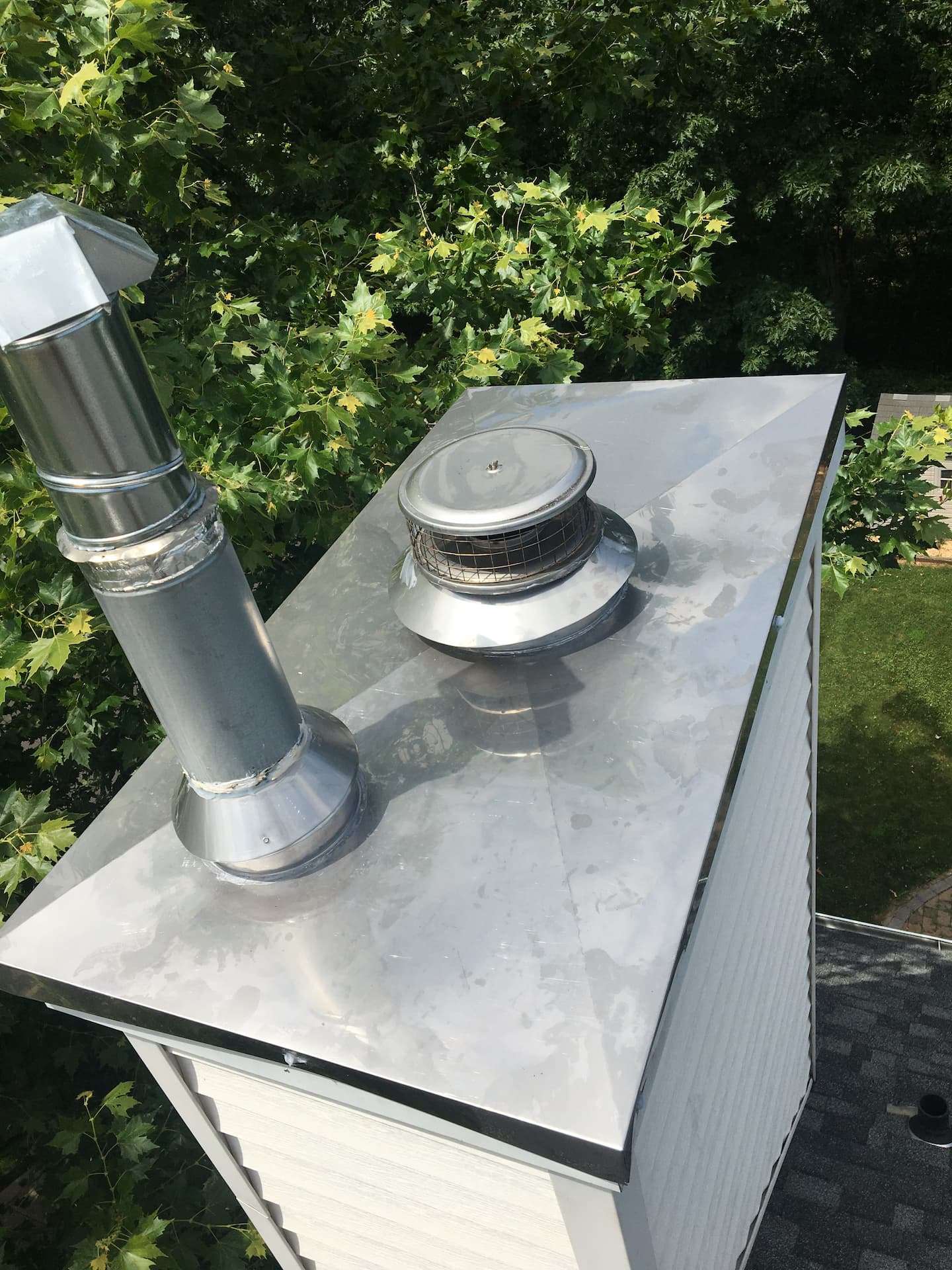 Chimney Cap & Crown Installation work completed by VT1