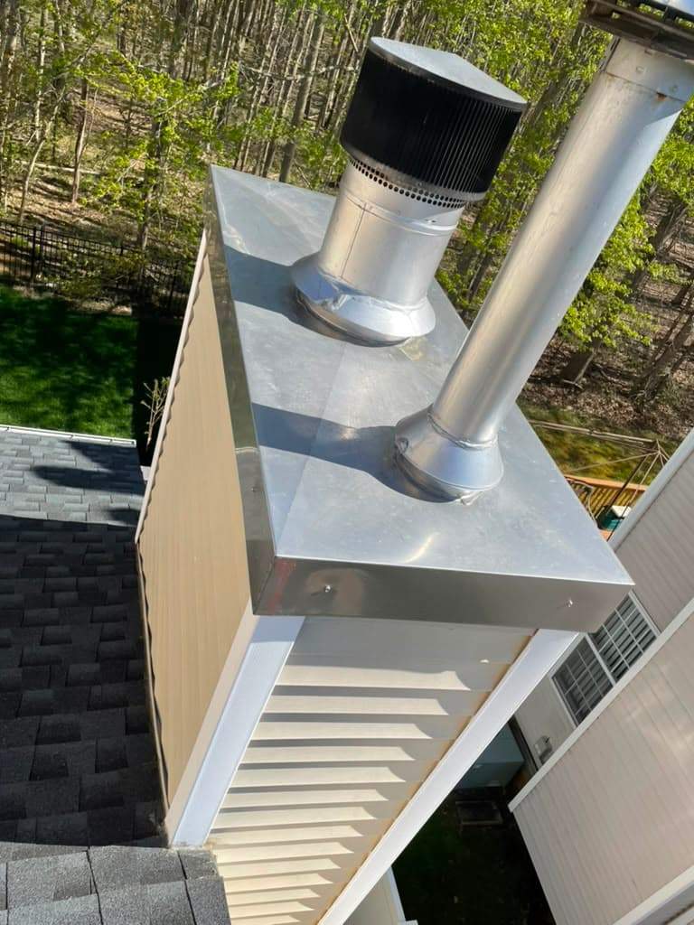 Chimney liner replacement on a home in Chappaqua, NY