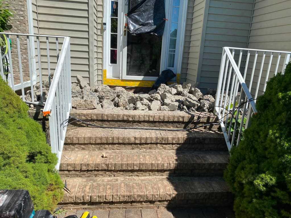 Before: Retaining wall rebuild in Mahopac, NY